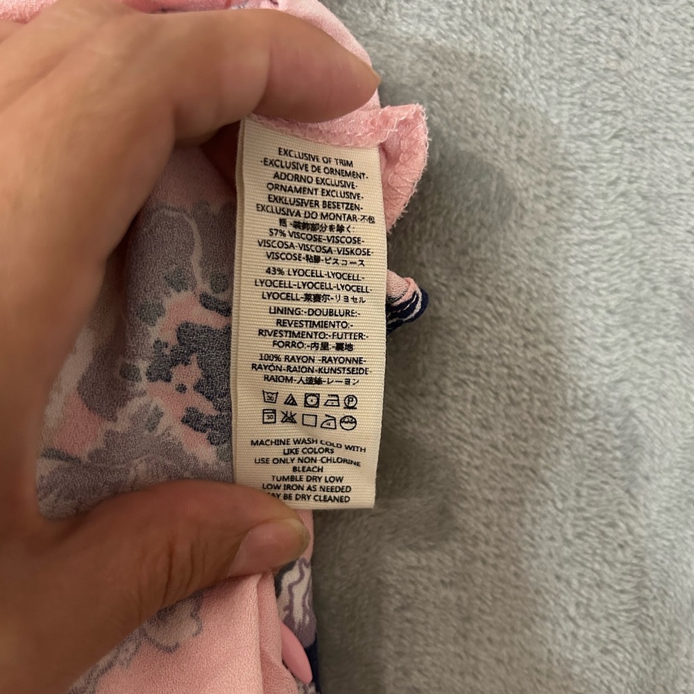 NWOT free people pink floral mini long sleeve dress - Picture 8 of 13